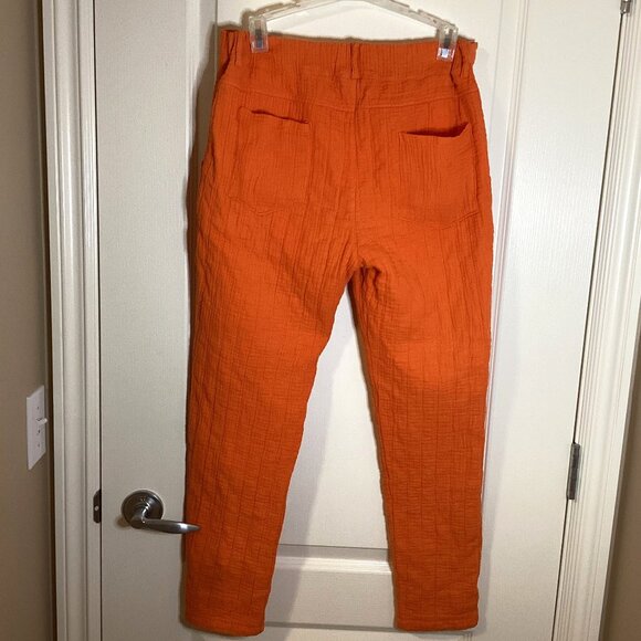 Sunny Studio Paris Women's Orange Pants Made in Italy Colorful Boho Quilted - Picture 6 of 11